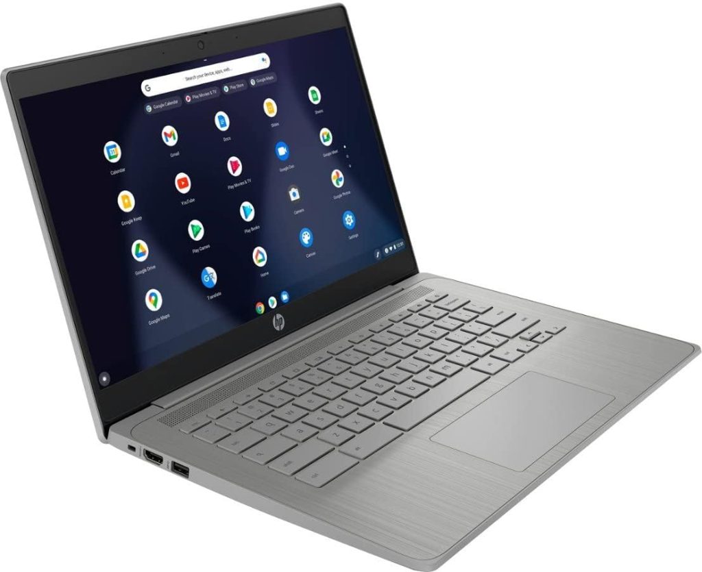 HP Chromebook Laptop Student Business (2023 Model),14‘ HD Display,Quad-Core Intel Celeron N4120 (Upto 2.6GHz),4GB RAM,64GB eMMC,HD Webcam,WiFi 5,UHD Graphics,Chrome OS +HubxcelAccessory,Modern Gray