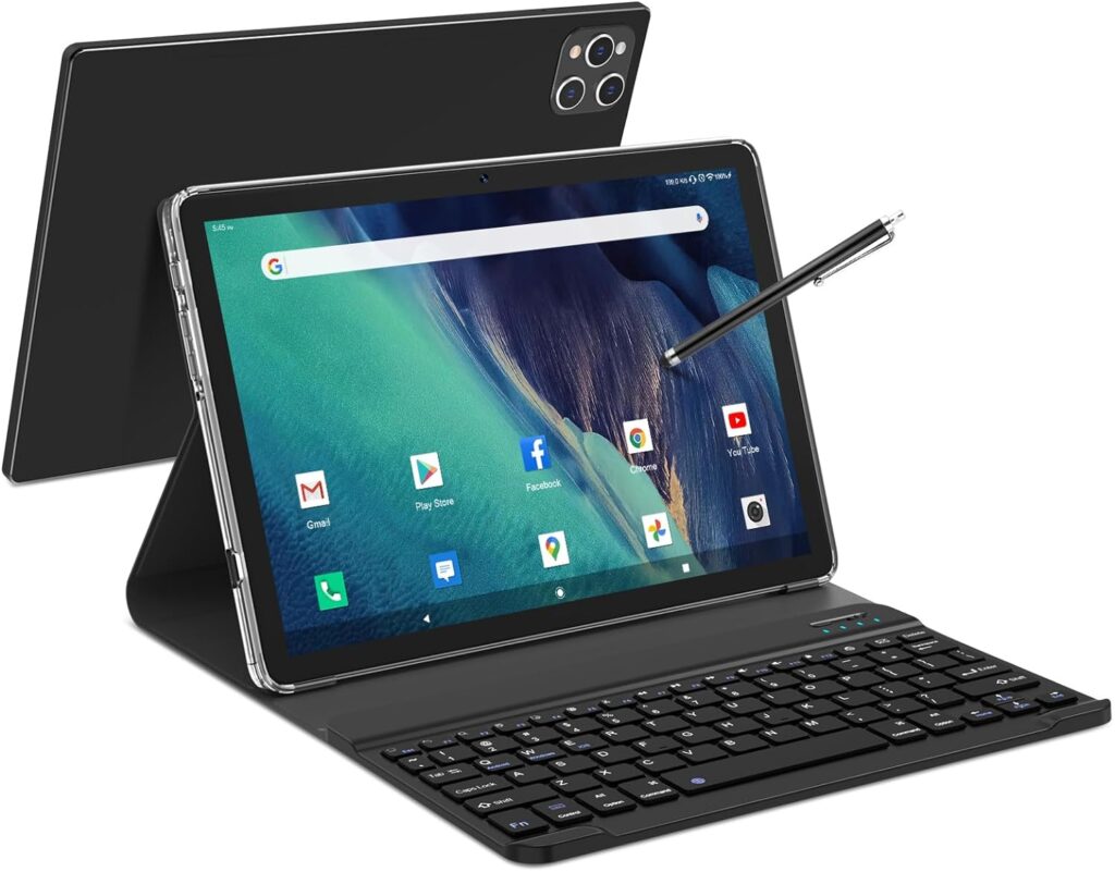 2024 Newest 10.1-Inch Android 12 Tablet – Octa-Core Processor, 16GB RAM, 128GB ROM, TF 1TB, Android Tablets with 13MP Cameras, 5G WiFi, Bluetooth, GPS, 7000mAh Battery and Tablet with Keyboard