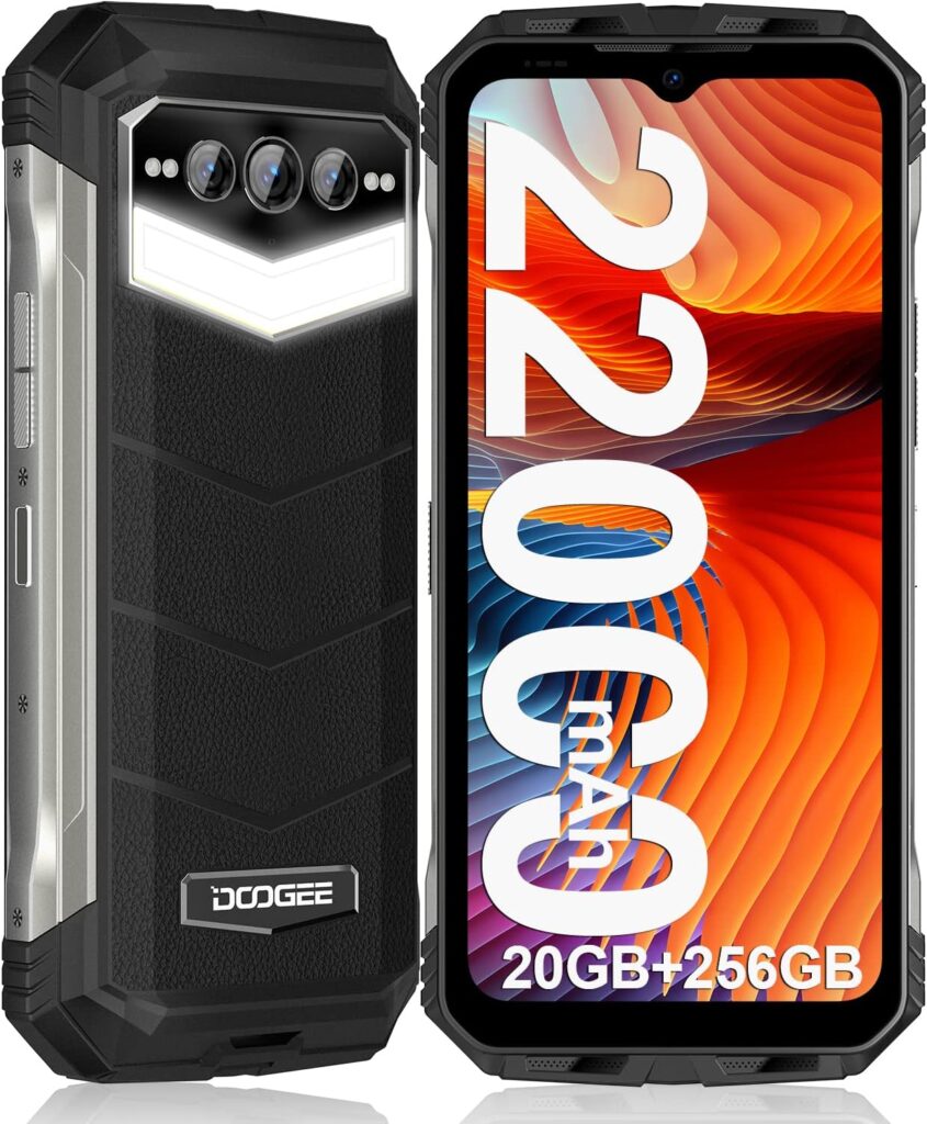 DOOGEE S100 Pro 2023 Rugged Smartphone, 20GB+256GB, 5G Rugged Phone Unlocked 66W/10800mAh Battery Rugged Cell Phone, 120Hz 6.58 108MP Camera, IP68 Waterproof, Dual Speakers, Night Vision, NFC, OTG