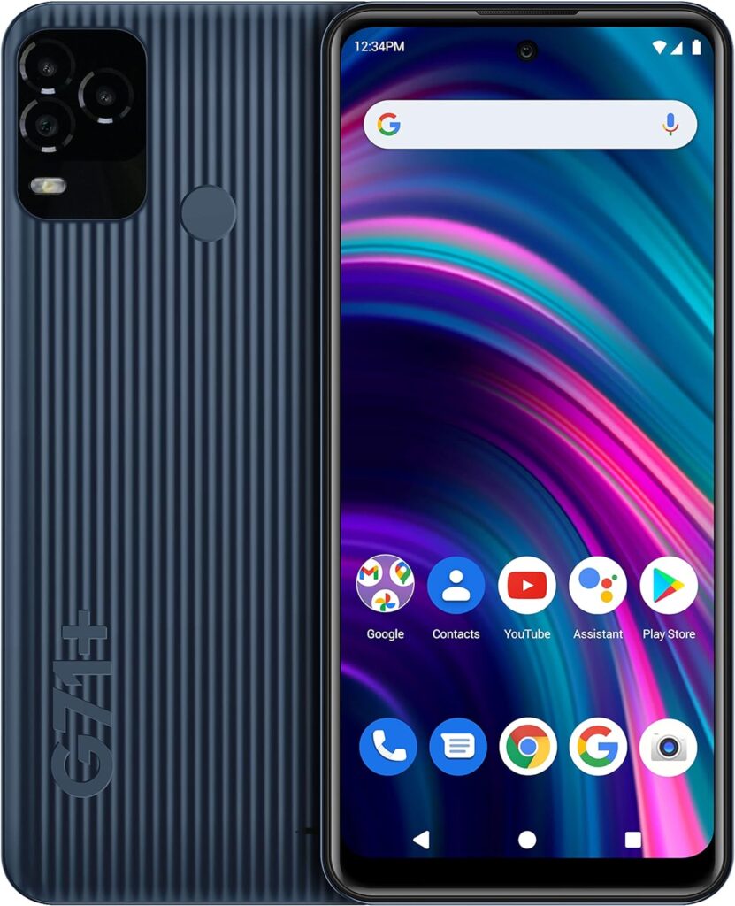 BLU G71+ | 2022 | 3-Day Battery | Unlocked| 6.5” HD+ Display | US Version | US Warranty| 128/4GB | Blue