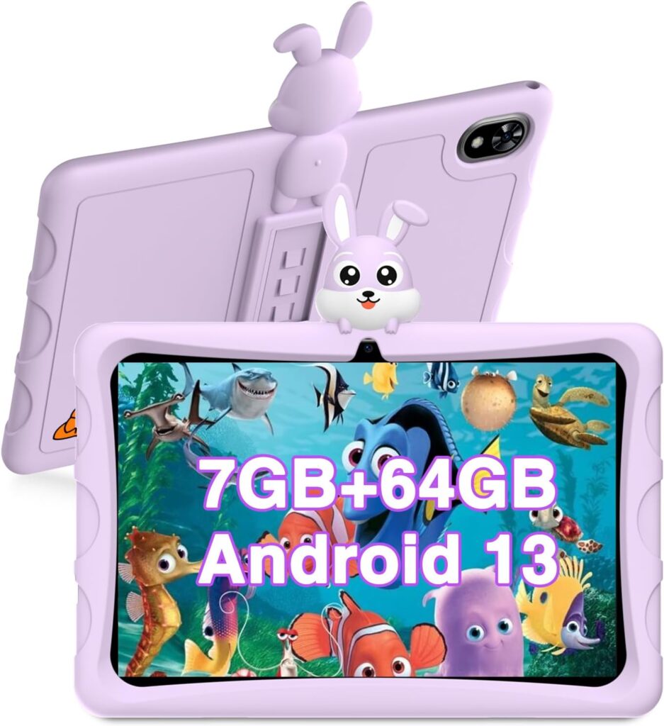 DOOGEE U9 Kid Tablet 2024 New, 10 inch HD Kids Tablet, 7GB+64GB/TF 1TB Quad Core, Android 13 Tablet for Kids 3-7 with 5060mAh | Parental Control | WiFi-6 |BT 5.0| Dual Camera |OTG| Widevine L1-Purple