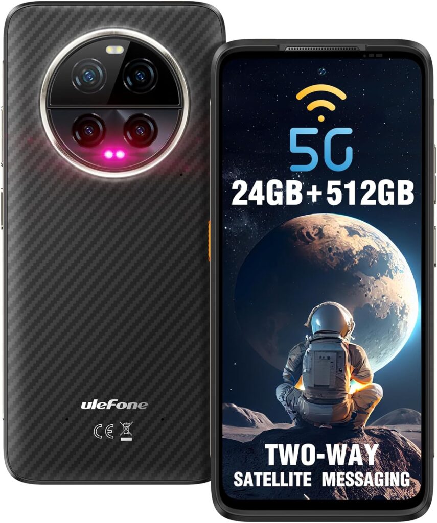 Ulefone Armor 23 Ultra 5G Unlocked Rugged Phone, Supported Satellite Messaging, 24GB+512GB MTK Dimensity 8020, 50MP+64MP+50MP+8MP, 120W Fast Charging, 6.78 FHD+ 120Hz, Android 13 Dual 4G Smartphone