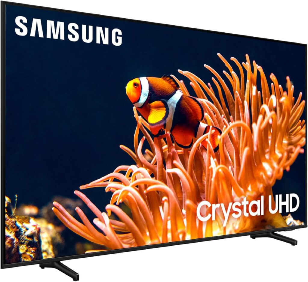 SAMSUNG 65-Inch Class 4K Crystal UHD DU8000 Series HDR Smart TV w/Object Tracking Sound Lite, Motion Xcelerator, Ultra Slim Design, Gaming Hub, Alexa Built-in (UN65DU8000, 2024 Model)