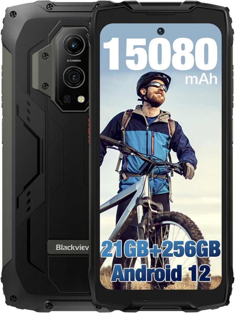 Blackview Rugged Smartphone Unlocked(2024), BV9300 21GB+256GB/1TB,15080mAh Battery/33W,100 Lumen Flashlight,6.7 FHD+ 120Hz,50MP+32MP, Android 12 Rugged Cell Phone,Rugged Phone Fingerprint/FACE ID