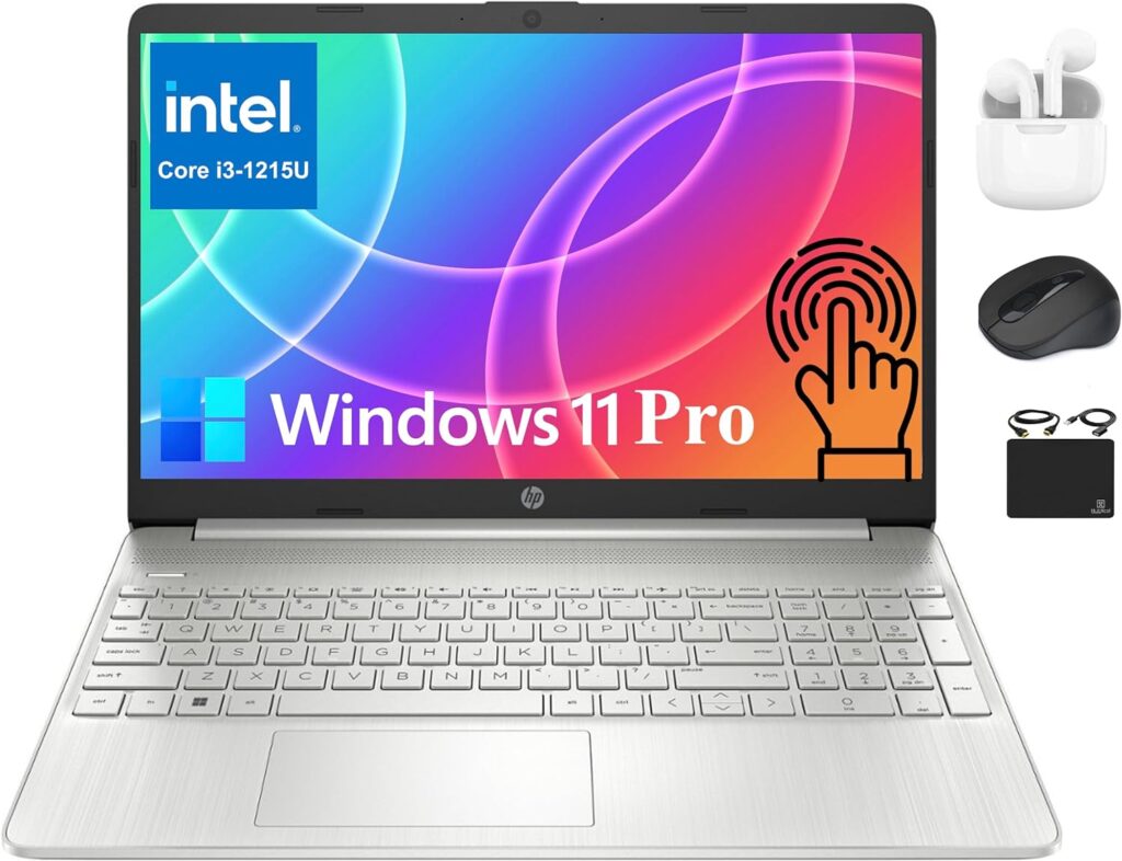 HP 2024 Newest Pavilion 15.6 HD Touchscreen Laptop for Business, 6-Cores Intel i3-1215U up to 4.4GHz, 16GB RAM, 1TB SSD, UHD Graphics, Fast Charge, 10+ Hrs Battery, Win 11 Pro +HubxcelAccessory