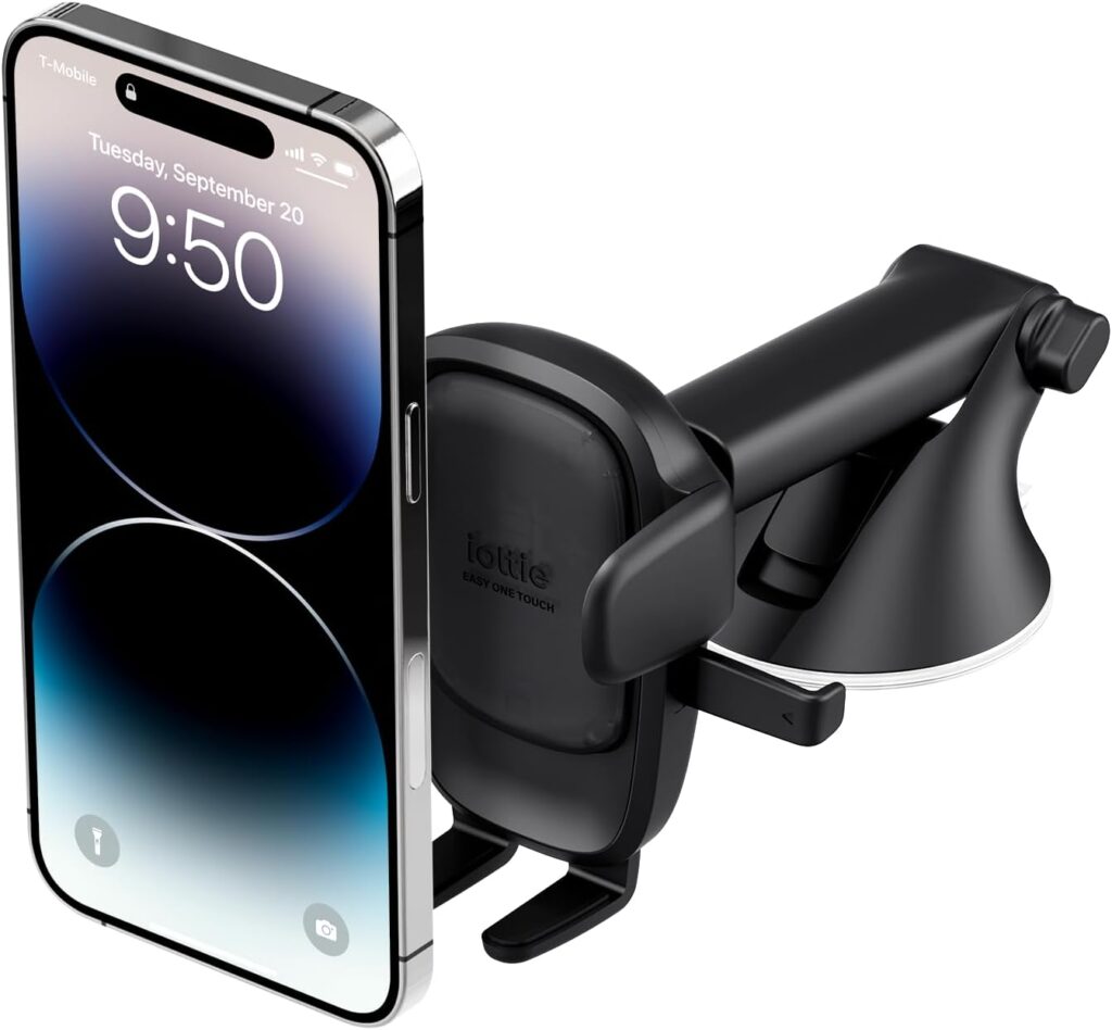 iOttie Easy One Touch 6 Universal Car Mount Dashboard  Windshield Suction Cup Phone Holder for iPhone Samsung, Google, All Smartphones