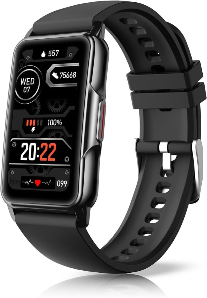 Smart Watch Fitness Tracker with Heart Rate Blood Oxygen Blood Pressure Sleep Monitor 100 Sports Modes Step Calorie Counter Activity Health Trackers IP68 Waterproof for Android Phones iPhone Women Men